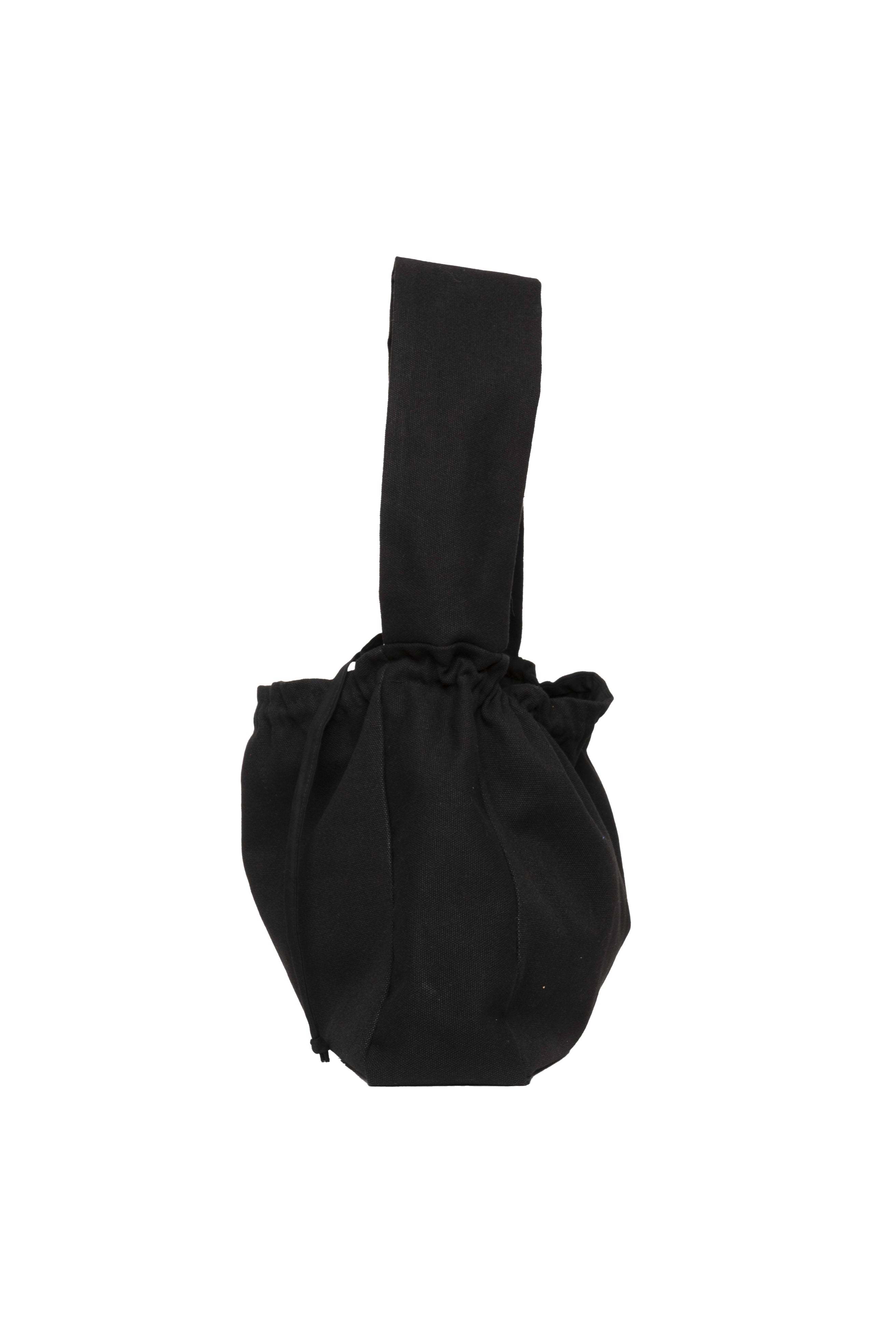 Dark Tulip - Medium Tote Bag Black Canva with Single Side Handle