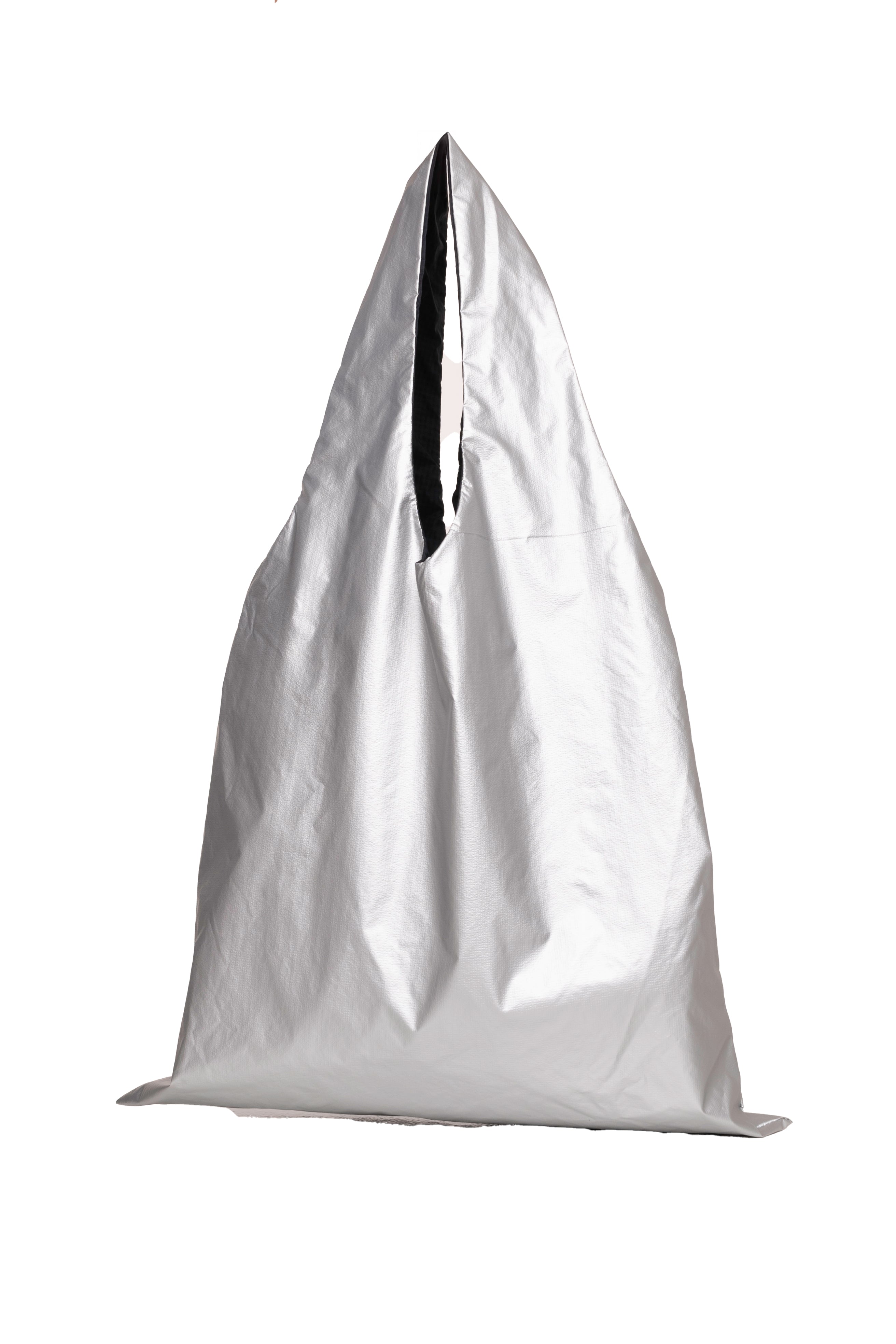 Astronaut - Large Light Shopping Bag Silver & Black