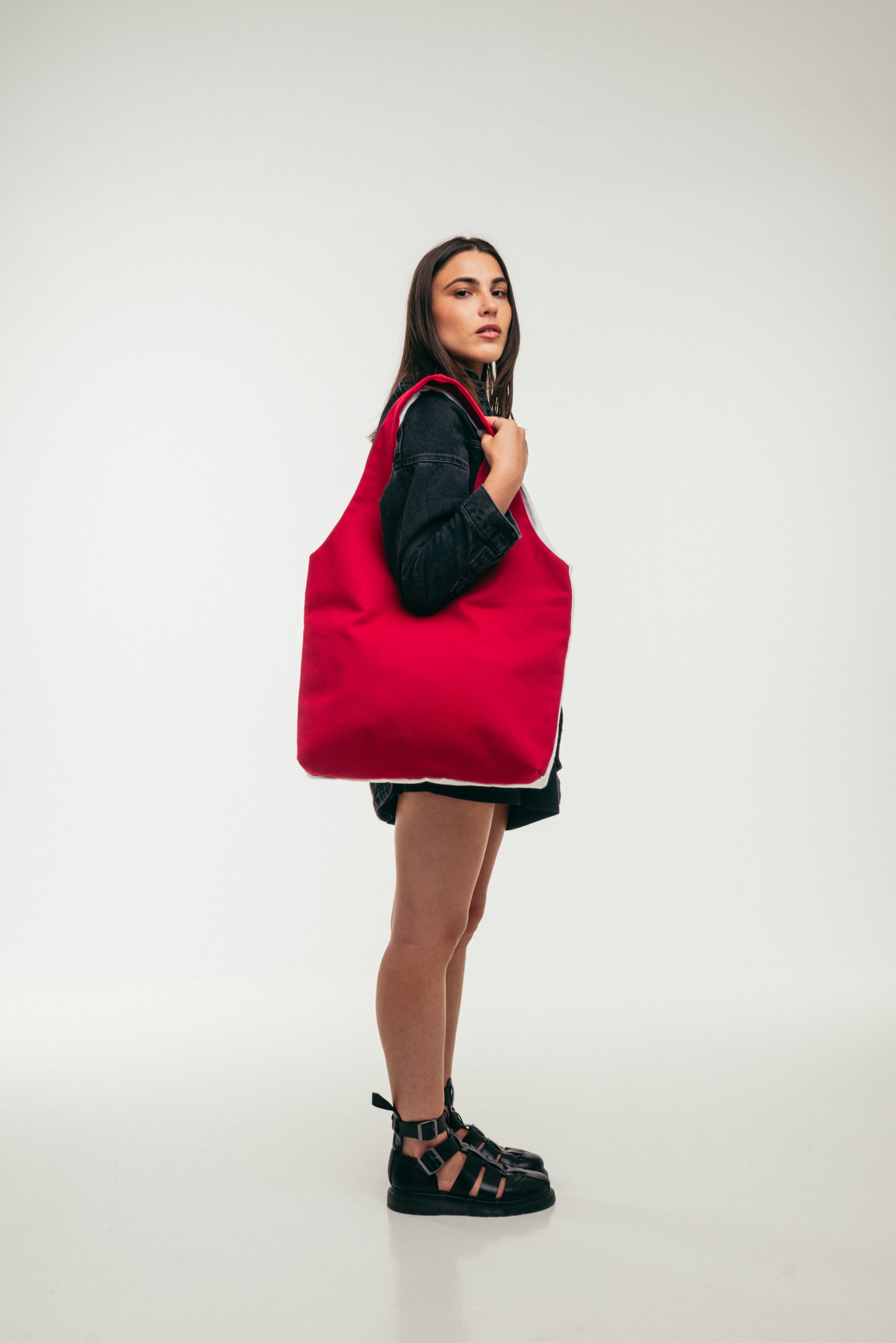 Polska - Medium Tote Bag Red & White Canva