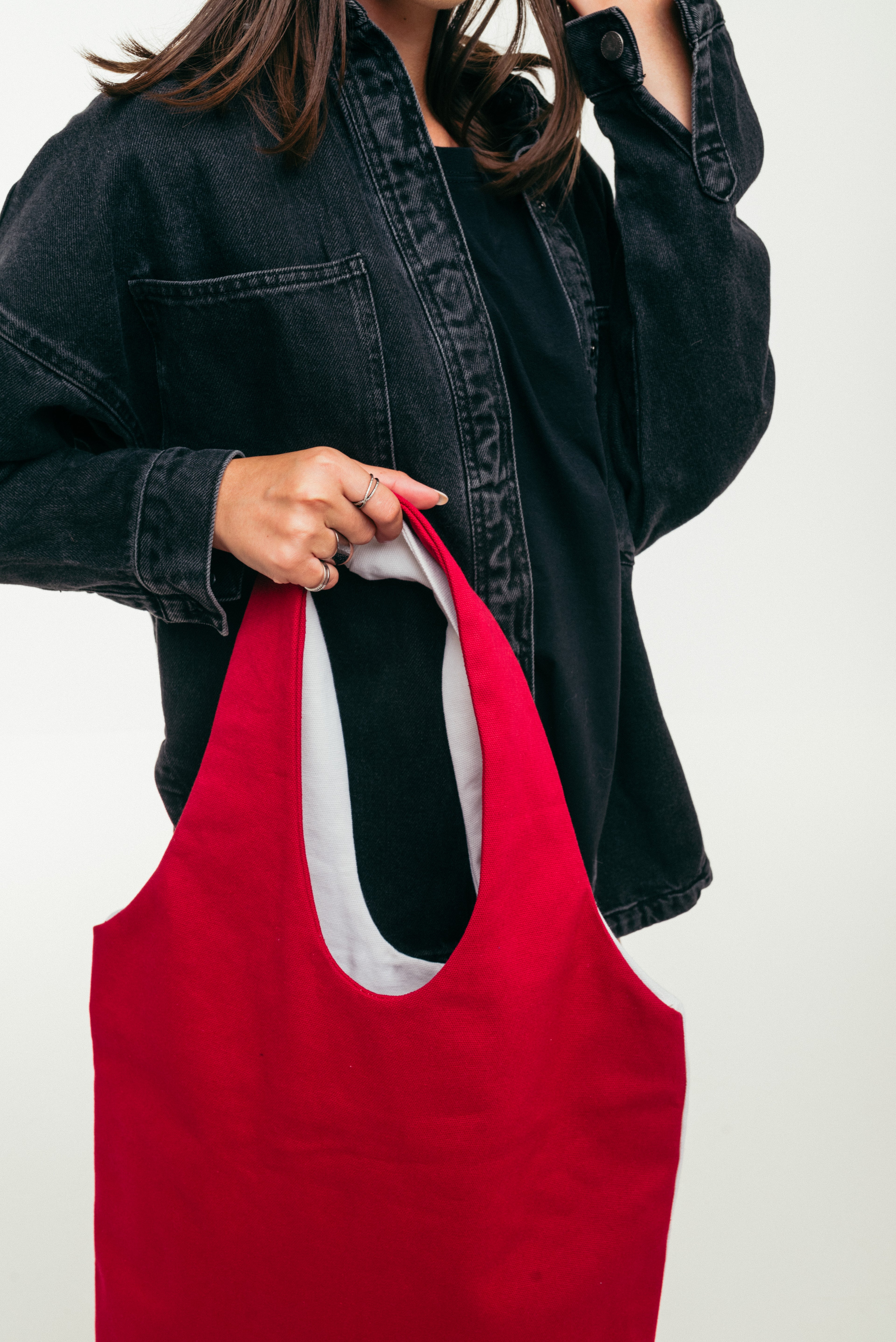 Polska - Medium Tote Bag Red & White Canva