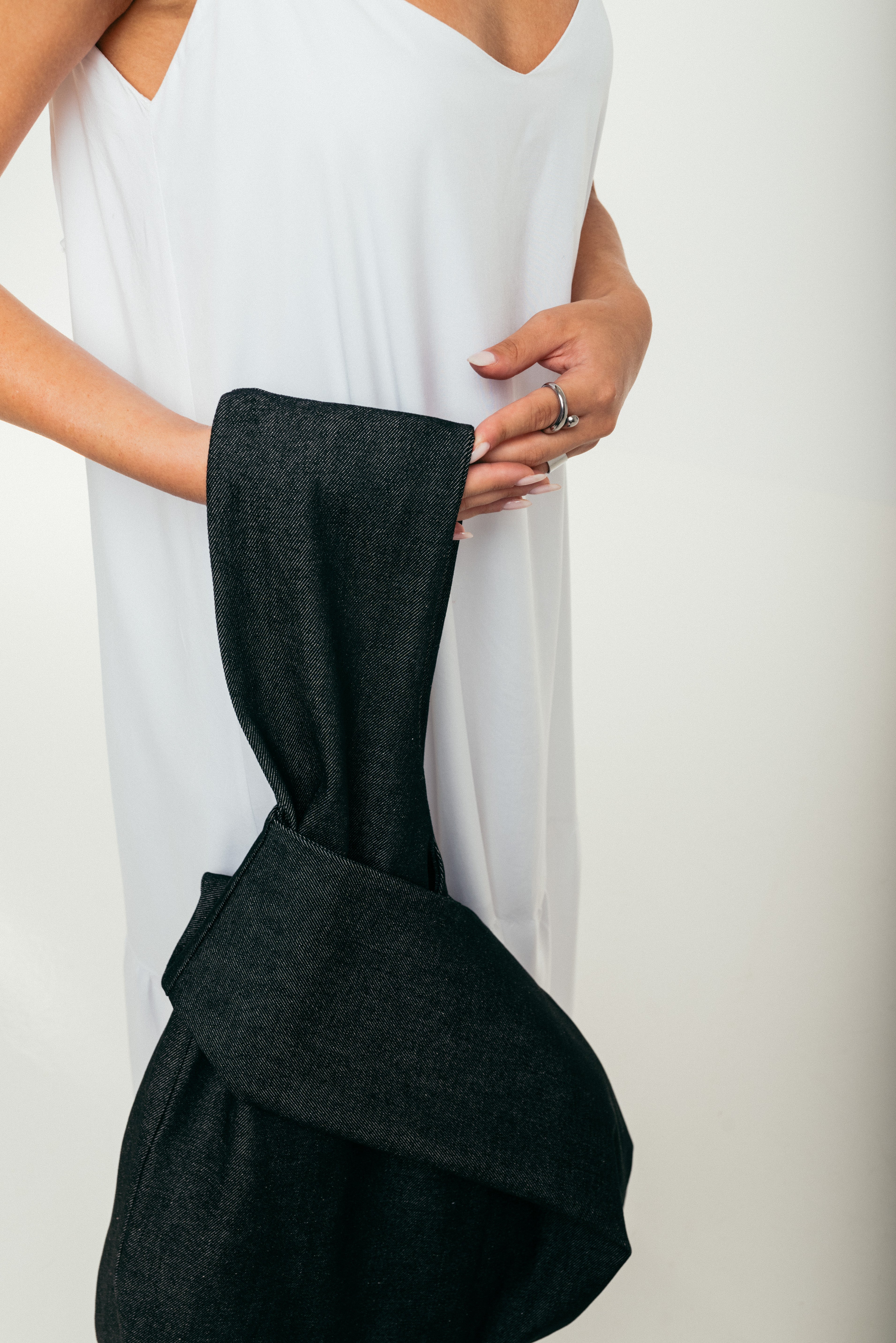 Dark Denim - Large Sack Black Denim