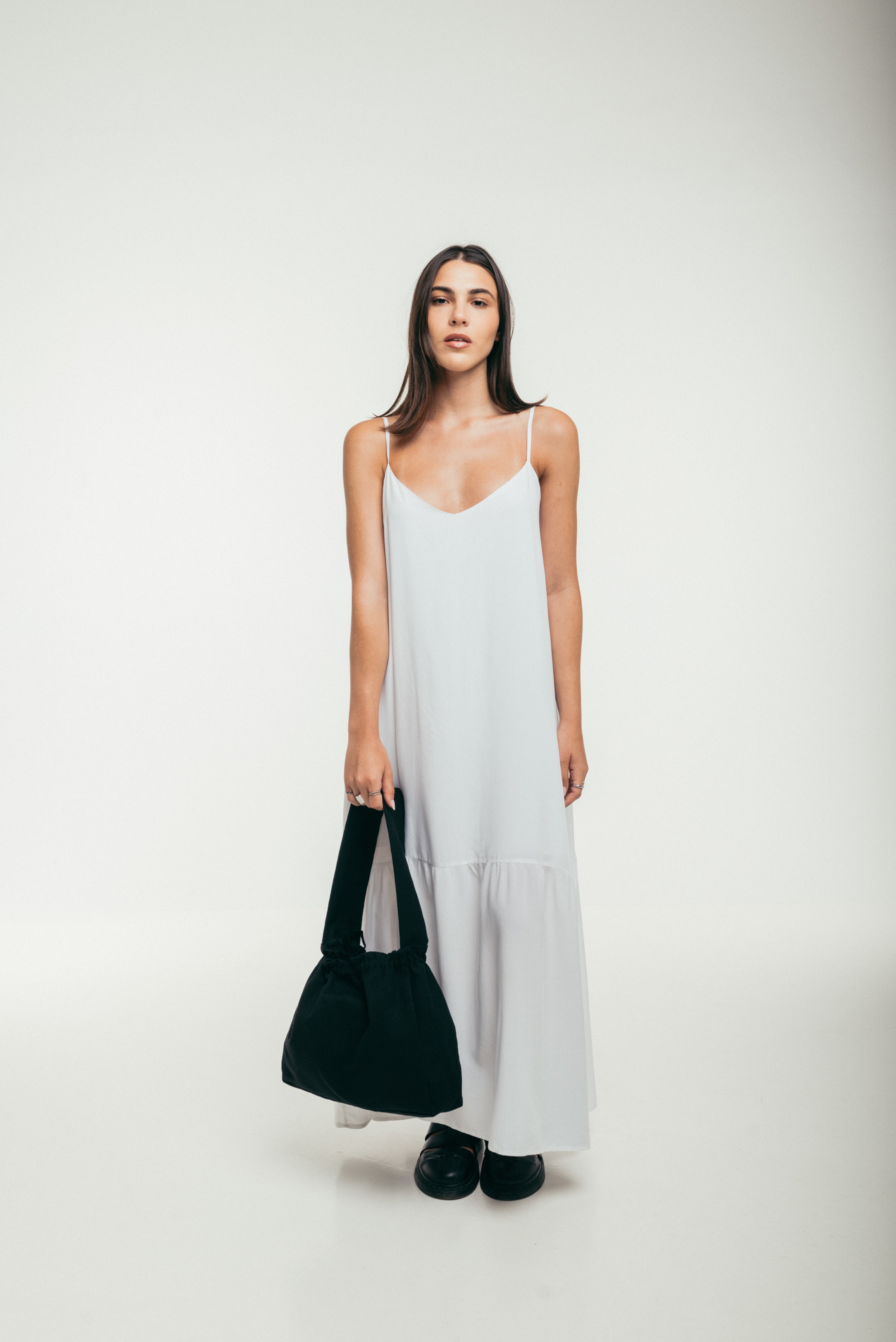 Dark Tulip - Medium Tote Bag Black Canva with Single Side Handle