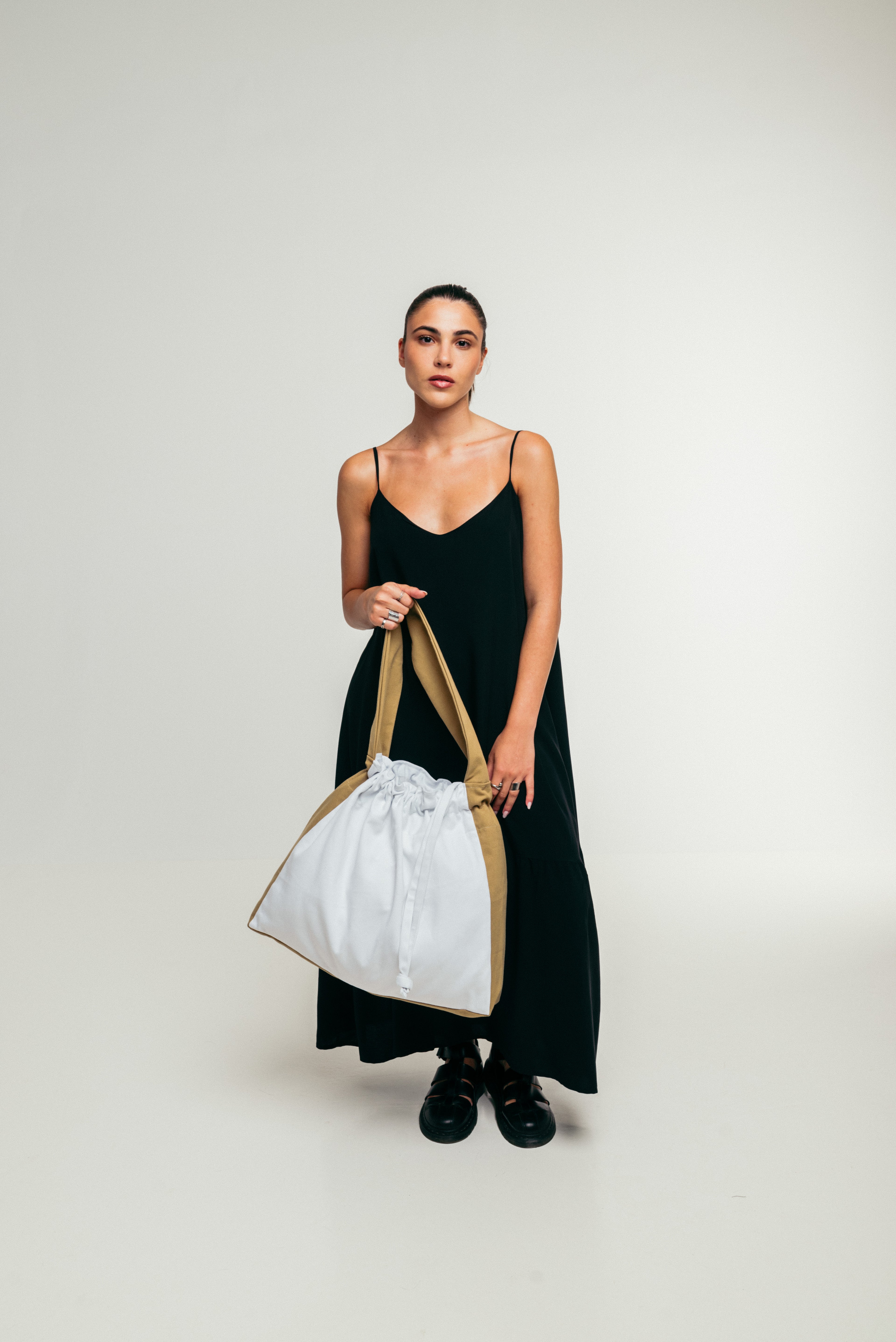 Thawb - Large Tote Bag Sand White Canva with Single Side Handle