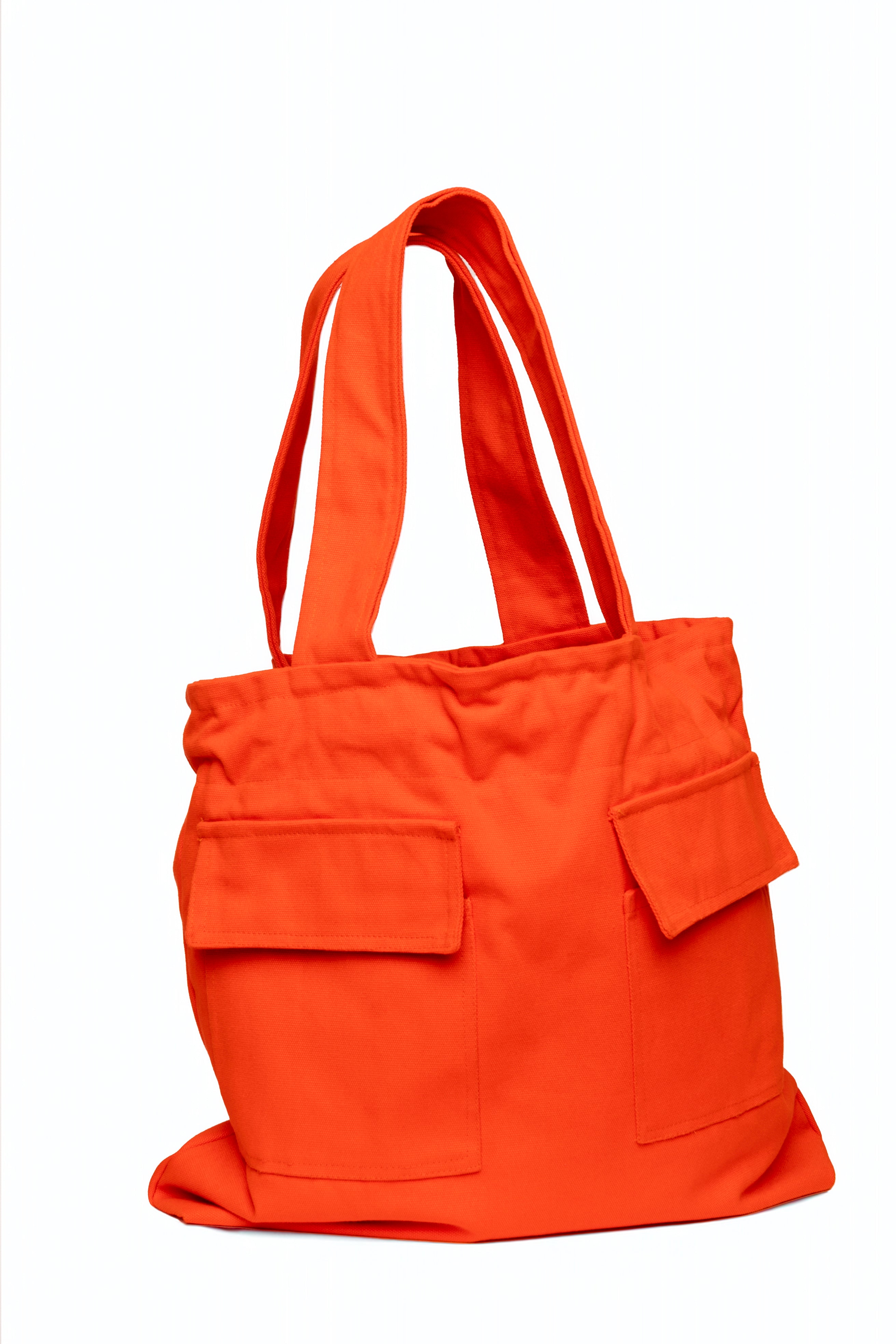 The Dutch - Large Tote Bag Orange Canva with Side Pockets