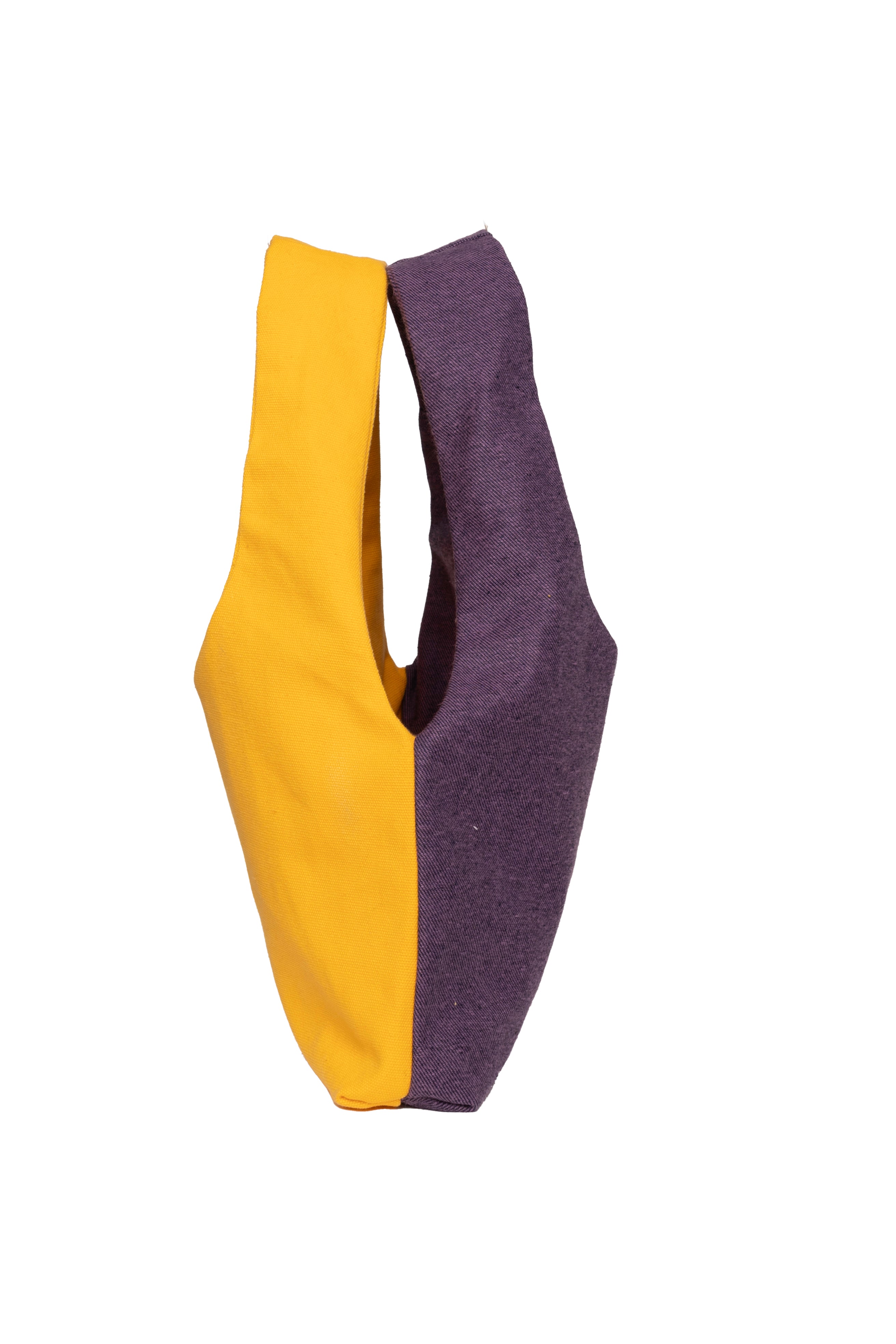 Los Angeles - Medium Tote Bag Purple Denim &amp; Gold Canva