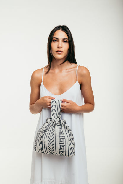 Mykonos - Small Tote Bag Meander with Single Cross Handle